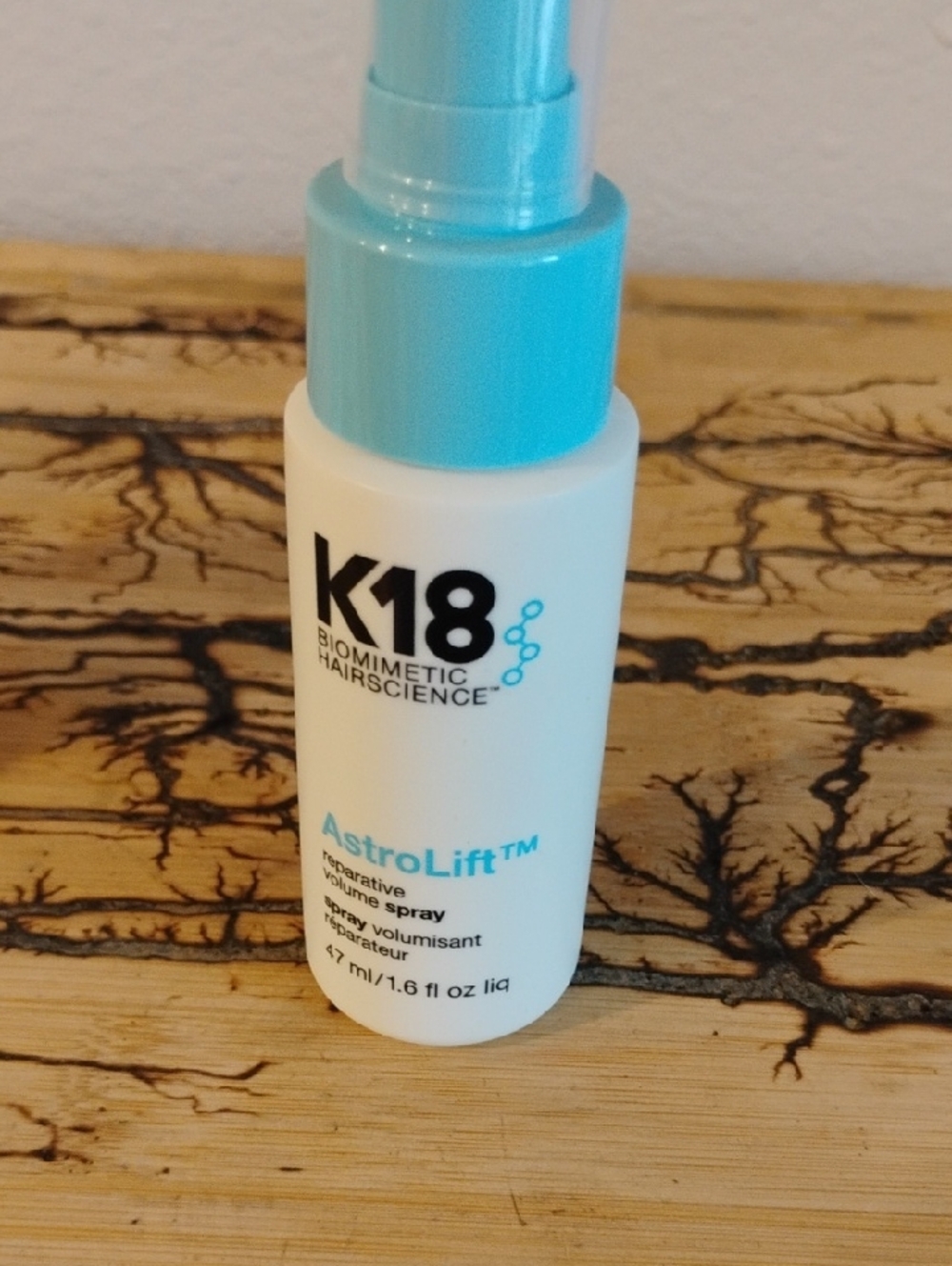 K18 AstroLift Reparative Volume Spray — Turquoise/White